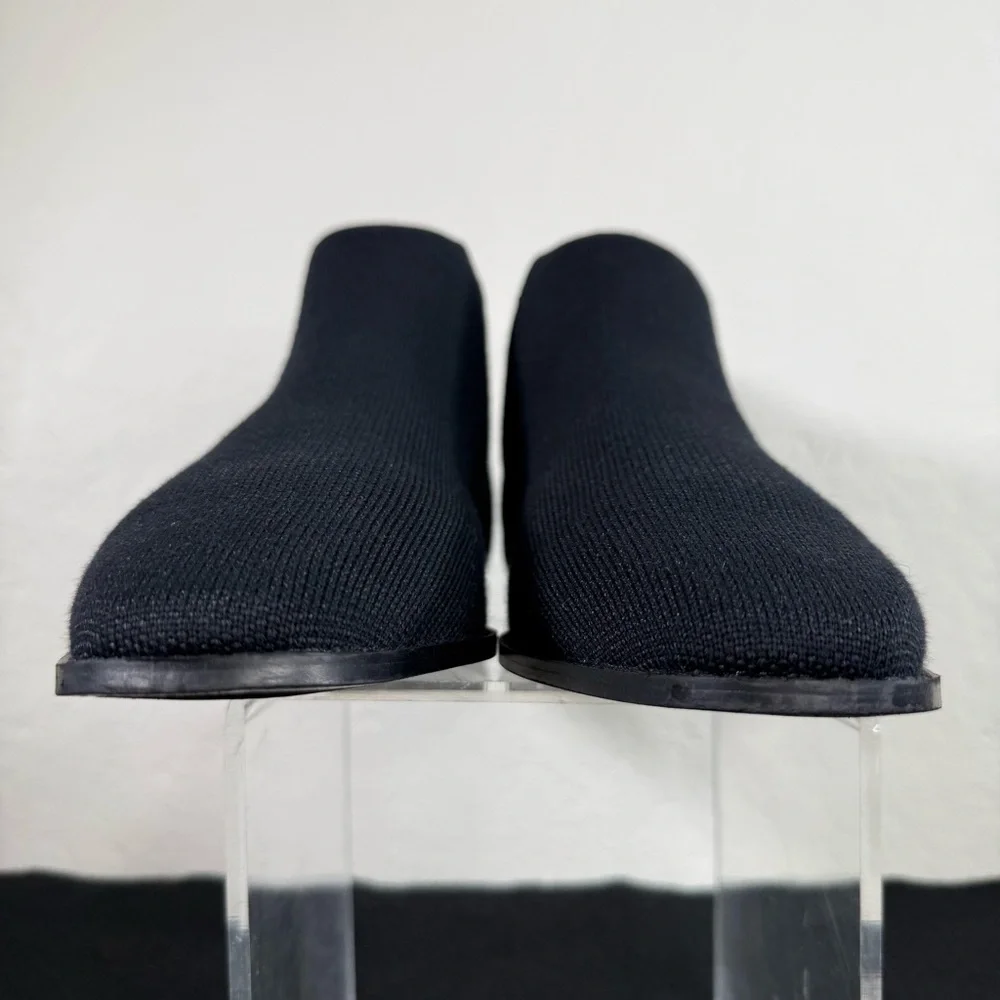 Rothy's The Merino Ankle Boot Black Merino Wool Pointed Toe Booties Size 10 EUC - Picture 6 of 14